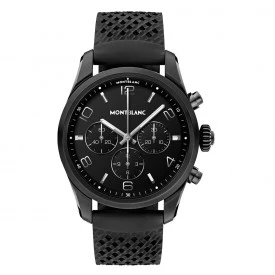 Rosas 1945 MONTBLANC OROLOGIO Summit 2+ in acciaio nero e caucciù
