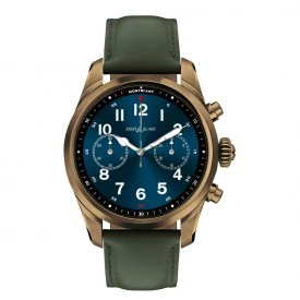 Rosas 1945 MONTBLANC OROLOGIO Summit 2+ color bronzo in acciaio e pelle