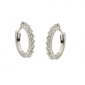 Rosas 1945 SALVATORE ARZANI ORECCHINI CERCHIO MM 15 CON BRILLANTI IN ORO BIANCO
