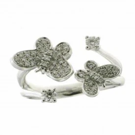 Rosas 1945 SALVATORE ARZANI ANELLO CON BRILLANTI IN ORO BIANCO CT 0,49