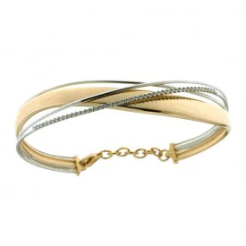 Rosas 1945 SALVATORE ARZANI BRACCIALE CON BRILLANTI IN ORO ROSSO E ORO BIANCO