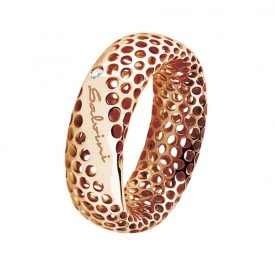 Rosas 1945 SALVINI Anello Golden Gage in oro rosa con diamante