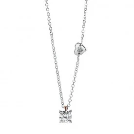 Rosas 1945 Salvini Collana in oro bianco e oro rosa con diamante