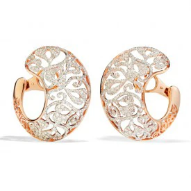 Rosas 1945 POMELLATO ORECCHINO ARABESQUE ORO ROSA CON DIAMANTI 1,52 CT
