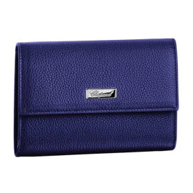 Rosas 1945 CHOPARD PORTAFOGLIO MISS HAPPY MINI BLU MARINO IN VITELLO