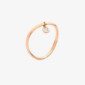 Rosas 1945 Anello Essentials in oro rosa 9K con 1 diamante