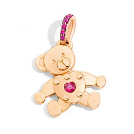 Rosas 1945 POMELLATO PENDENTE SENZA CATENA ORSETTO CON RUBINI
