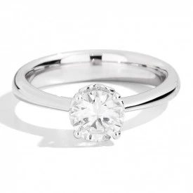 Rosas 1945 Anello solitario in oro bianco 18 kt e diamante taglio brillante R01SO001/006