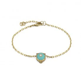 Rosas 1945 Gucci Bracciale in oro giallo con turchese e diamanti