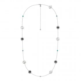 Rosas 1945 Gucci collana argento con madreperla e topazi
