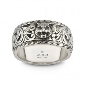 Rosas 1945 GUCCI Anello Gatto in argento sterling