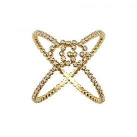 Rosas 1945 Gucci Anello Running G Cross oro giallo