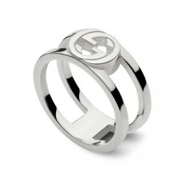 Rosas 1945 Gucci Anello a doppia fascia intrecciata in argento sterling