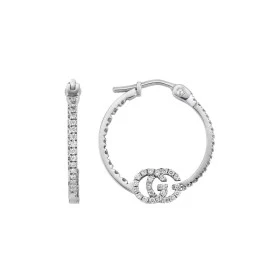 Rosas 1945 GUCCI ORECCHINI GG RUNNING ORO BIANCO CON DIAMANTI