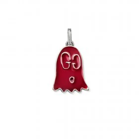 Rosas 1945 GUCCI CIONDOLO GHOST ROSSO IN ARGENTO